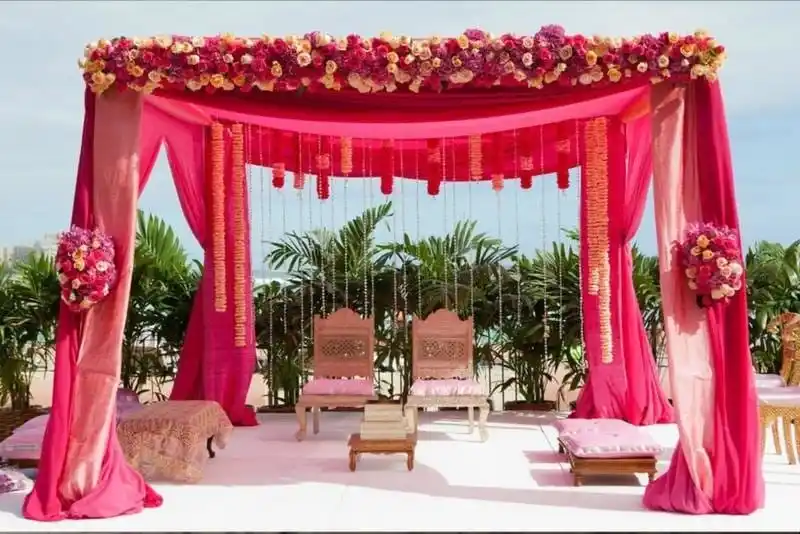 balloon decoration Wedding Beachside Rose Pavilion Mandap 45999